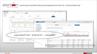 © advertzoom GmbH 2013
advertzoom 18.03.2022
15
Synchronisierung Beschreibung & Kampagnenhierarchien für „Channel-Reporting“
 