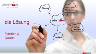 © advertzoom GmbH 2013 8 18.03.2022
die Lösung
Funktion &
Nutzen
18.03.2022
8
 