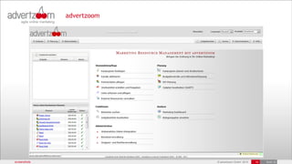 advertzoom




screenshots                © advertzoom GmbH 2012   19   19.03.12
 