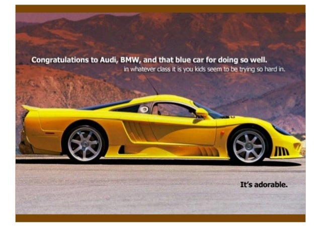Car industry advertising war between BMW, Audi, Subaru and ...
