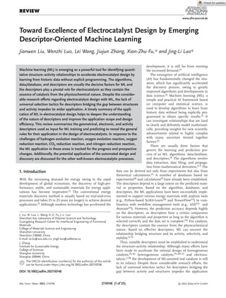 Adv Funct Materials - 2022 - Liu - Toward Excellence of Electrocatalyst ...