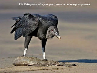 22.- Make peace with your past, so as not to ruin your present. 