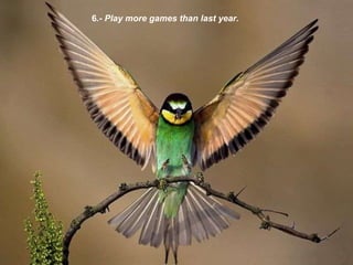6 .- Play more games than last year.  