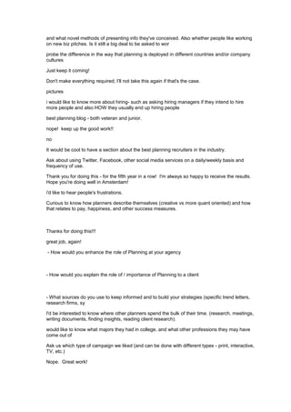 Advice For Next Year