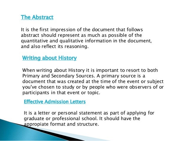 Academic writing for history