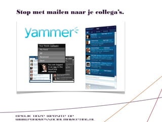 Stop met mailen naar je collega’s.




Bekijk onze website op
www.pondressocialmarketing.nl
 