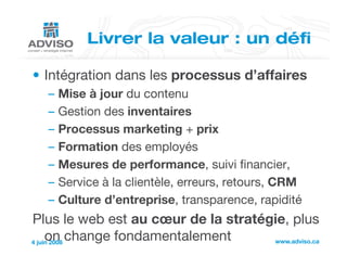 Planification stratégique en commerce électronique