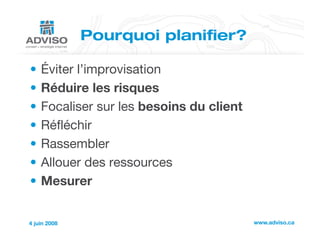 Planification stratégique en commerce électronique