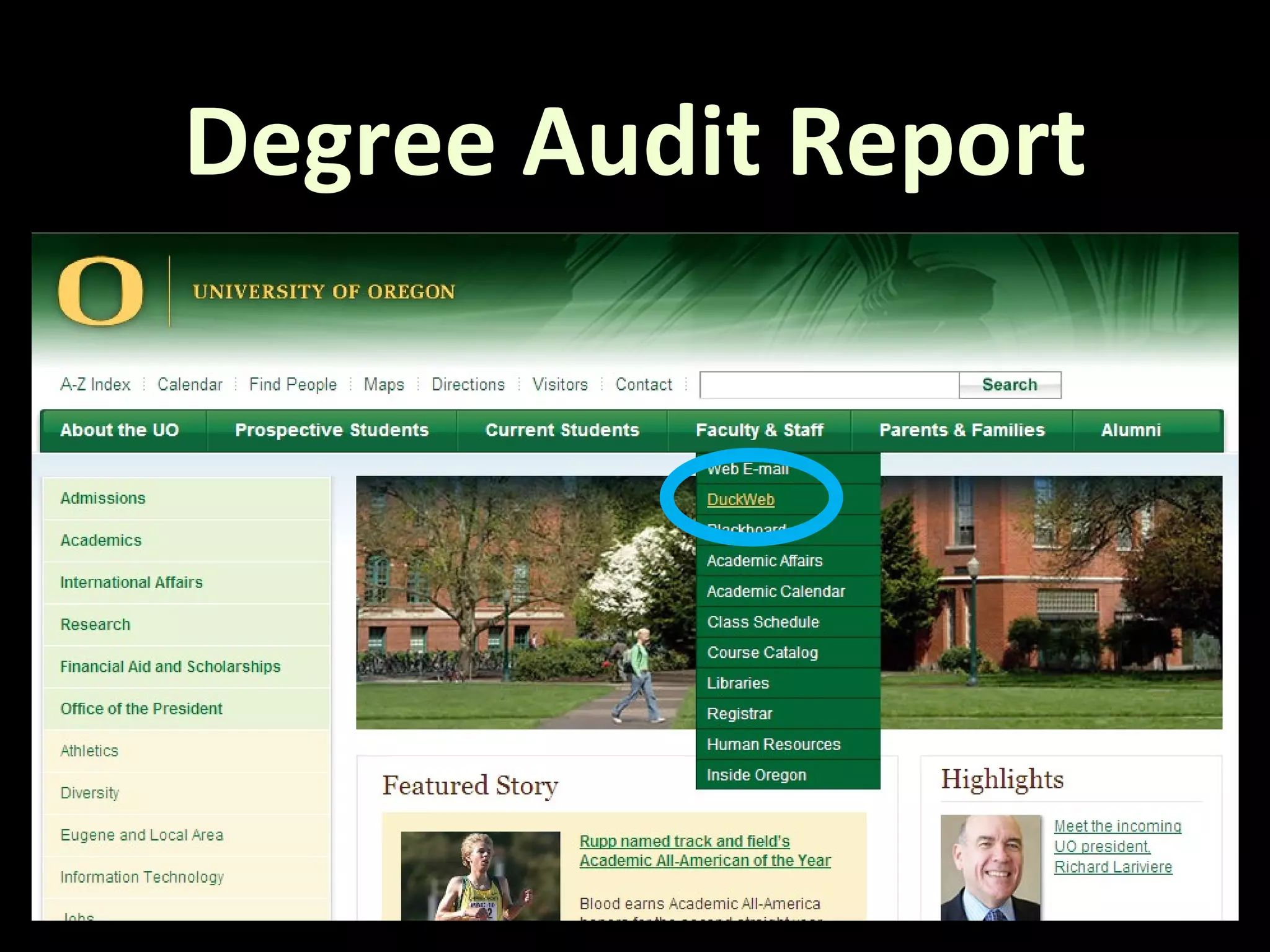 Degree Audit Report
 