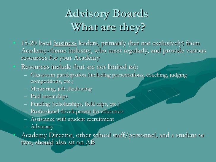 Advisory boards 101