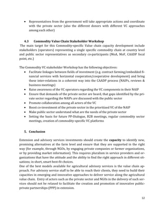 Advisory service capacity needs along the value chain | PDF