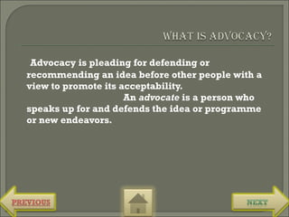 Advocacy | PPT
