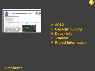 7
FactSheets
 2012
 Capacity building
 Data / Info
 Zambia
 Project information
 
