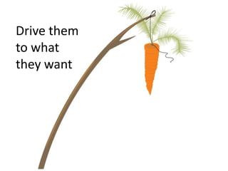 Drive them to what they want