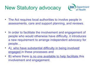 Advocacy and the Care Act