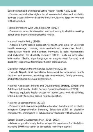 Sexual and Reproductive Health Rights (SRHR) of Women with Disabilities ...
