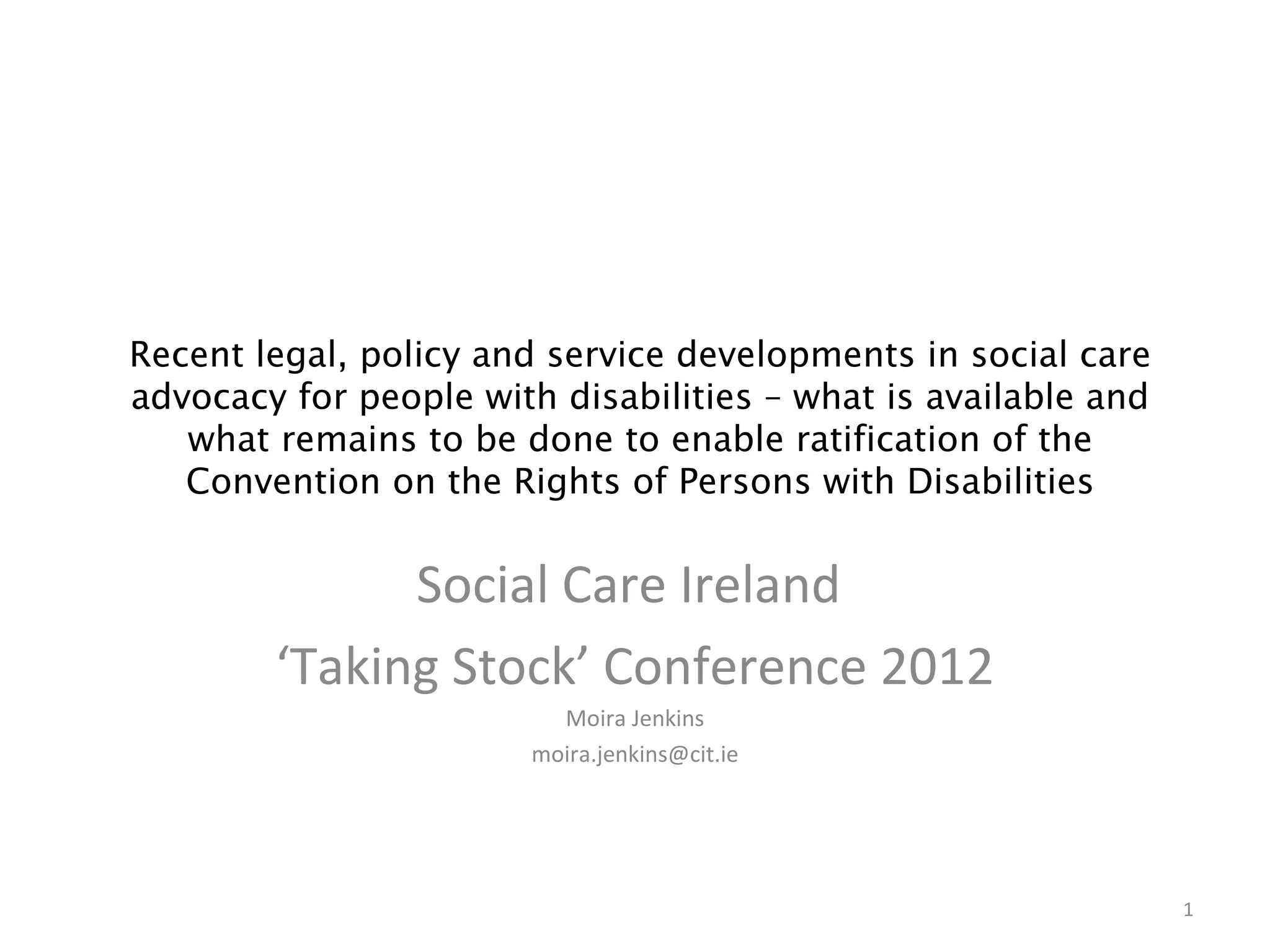 Advocacy for people with disabilities | PPT