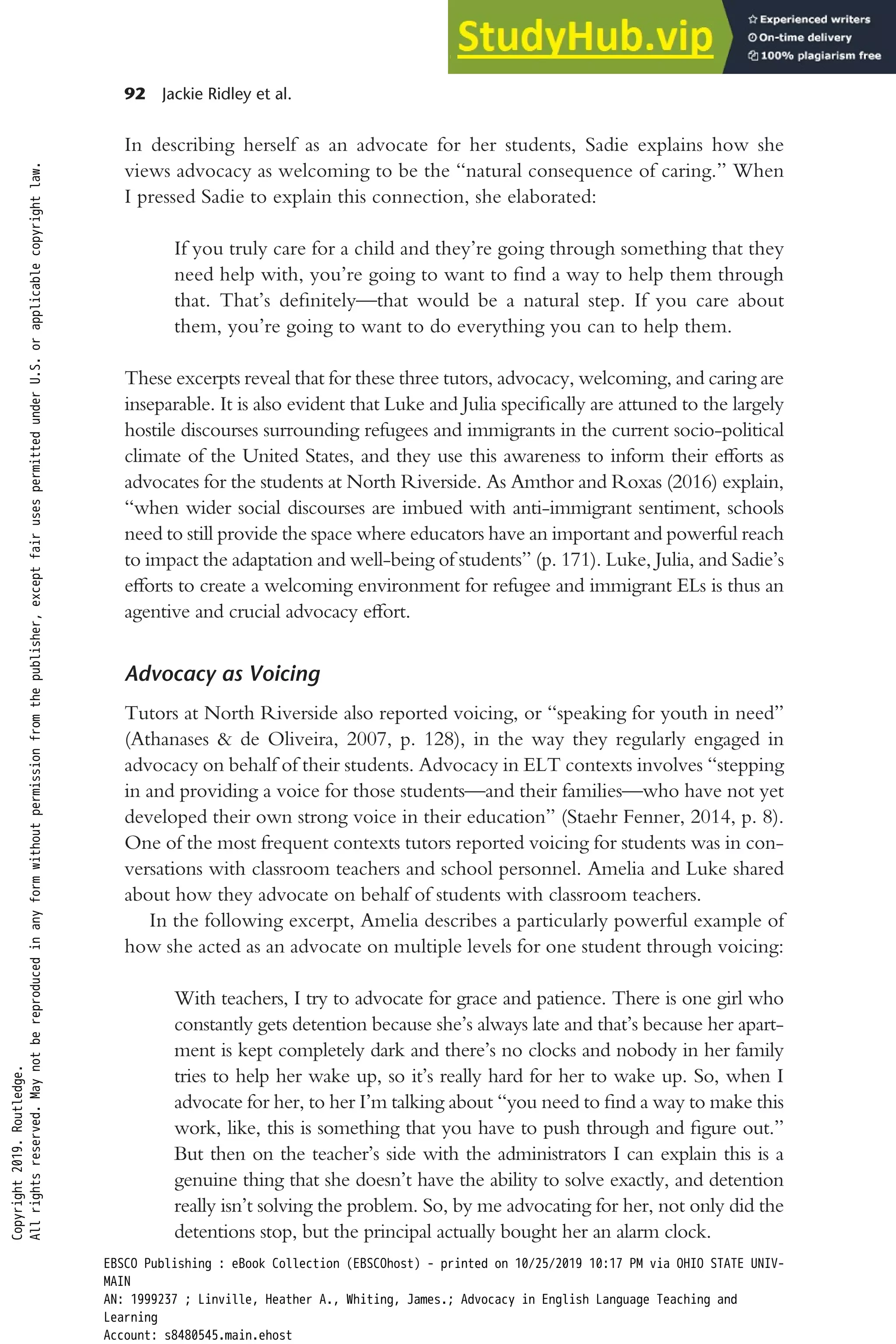ADVOCACY IN ENGLISH LANGUAGE TEACHING AND LEARNING | PDF