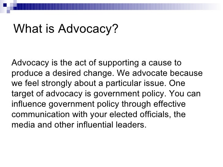 Advocacy Techniques