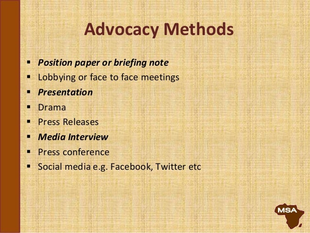 Advocacy essay
