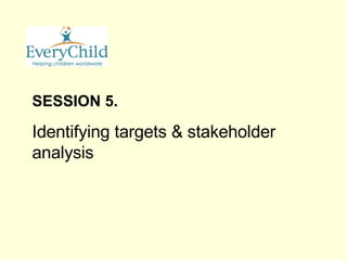 SESSION 5. Identifying targets & stakeholder analysis 