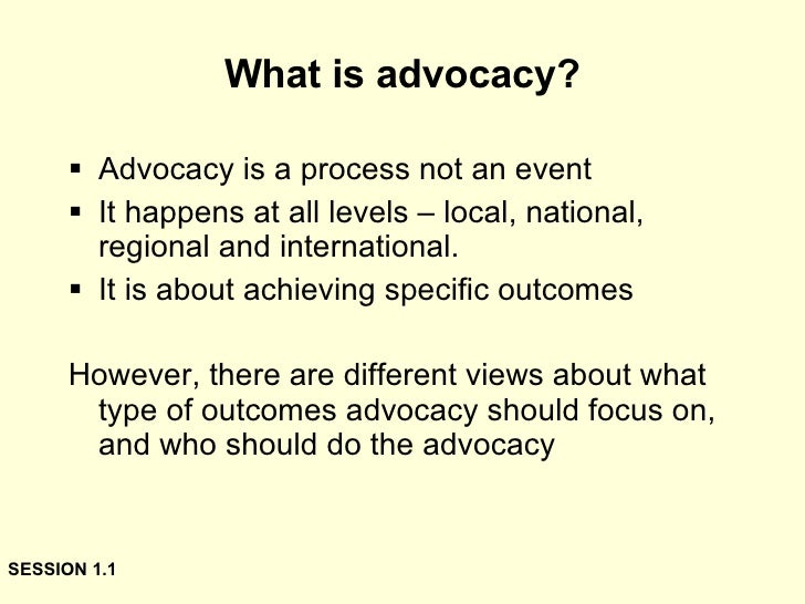 advocacy workshop