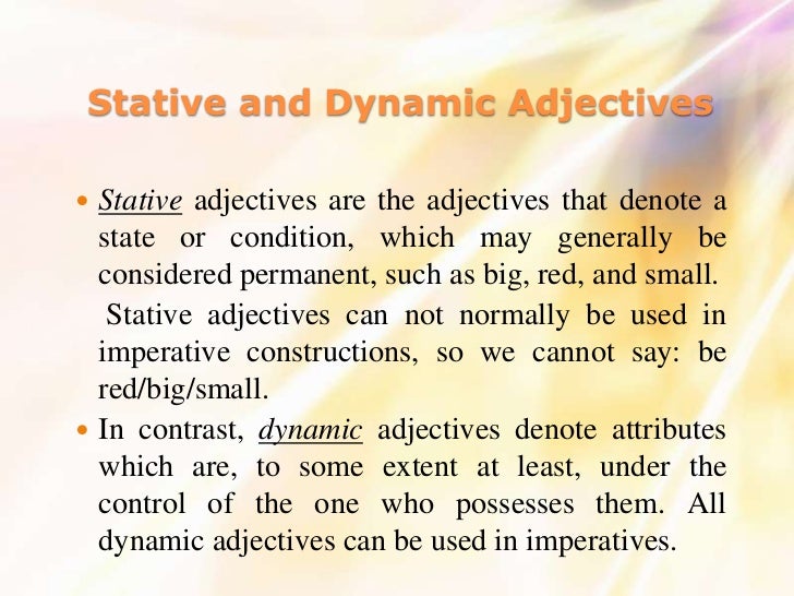 Dynamic Adjective: Dynamics In English – IIOMI