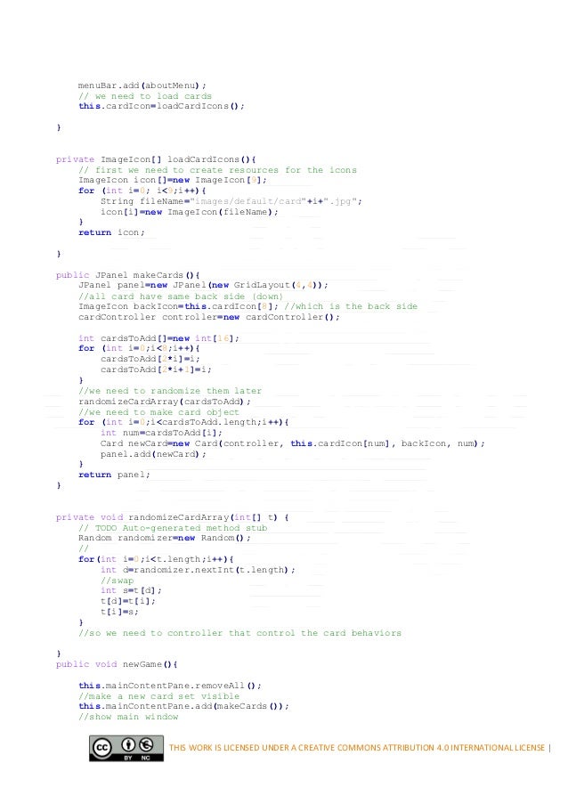 Matching Game In Java