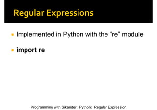 Python_Regular Expression | PDF