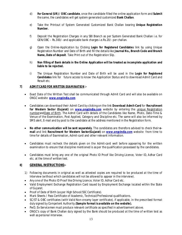 ongc gujrat notification 2015