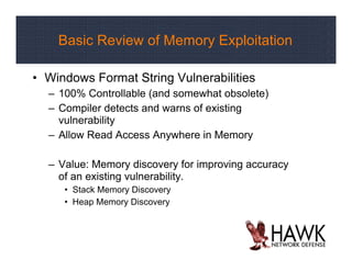 Advanced Windows Exploitation | PDF