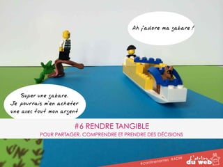 #6 RENDRE TANGIBLE 
POUR PARTAGER, COMPRENDRE ET PRENDRE DES DÉCISIONS 
#cantinenantes #ADW 
 