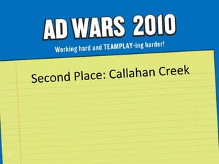 Second Place: Callahan Creek