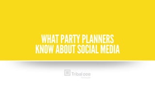 WHAT PARTY PLANNERS
KNOW ABOUT SOCIAL MEDIA
 
