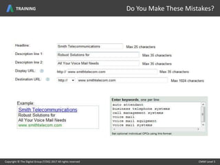 Copyright © The Digital Group (T/DG) 2017 All rights reserved CMMI Level 5Copyright © The Digital Group (T/DG) 2017 All rights reserved CMMI Level 5
Do You Make These Mistakes?TRAINING
 