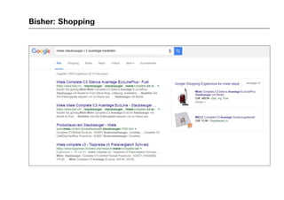 Bisher: Shopping
 