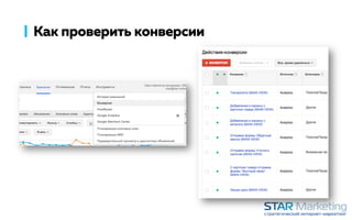 Как проверить конверсии
 