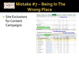  Site Exclusions
for Content
Campaigns
 