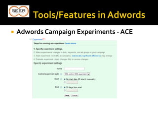  Adwords Campaign Experiments - ACE
 