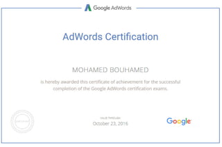 Ad words certified