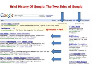 Brief History Of Google: The Two Sides of Google Sponsored = Paid 