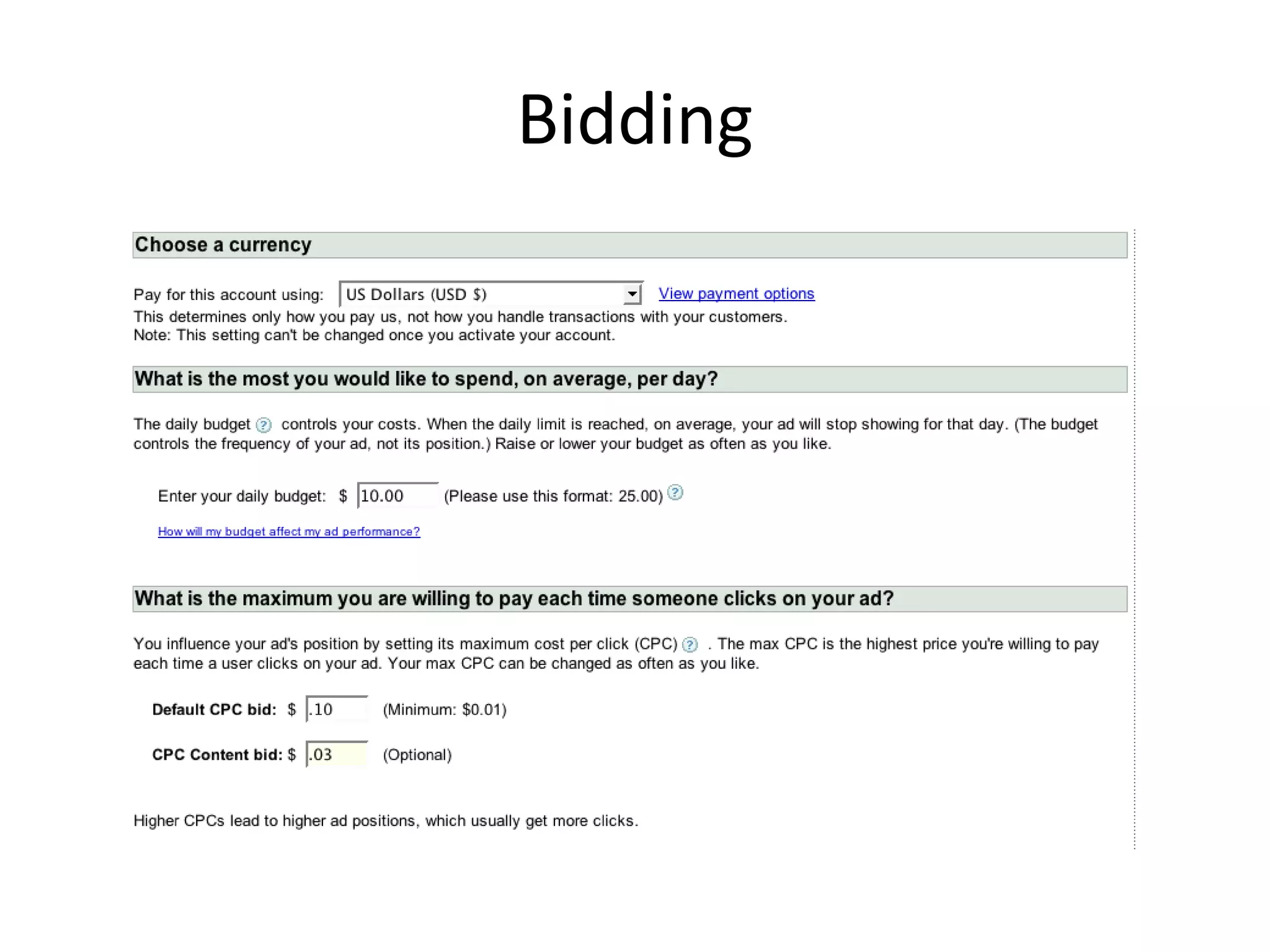 Bidding