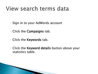 Google Adwords Reports | PPTX