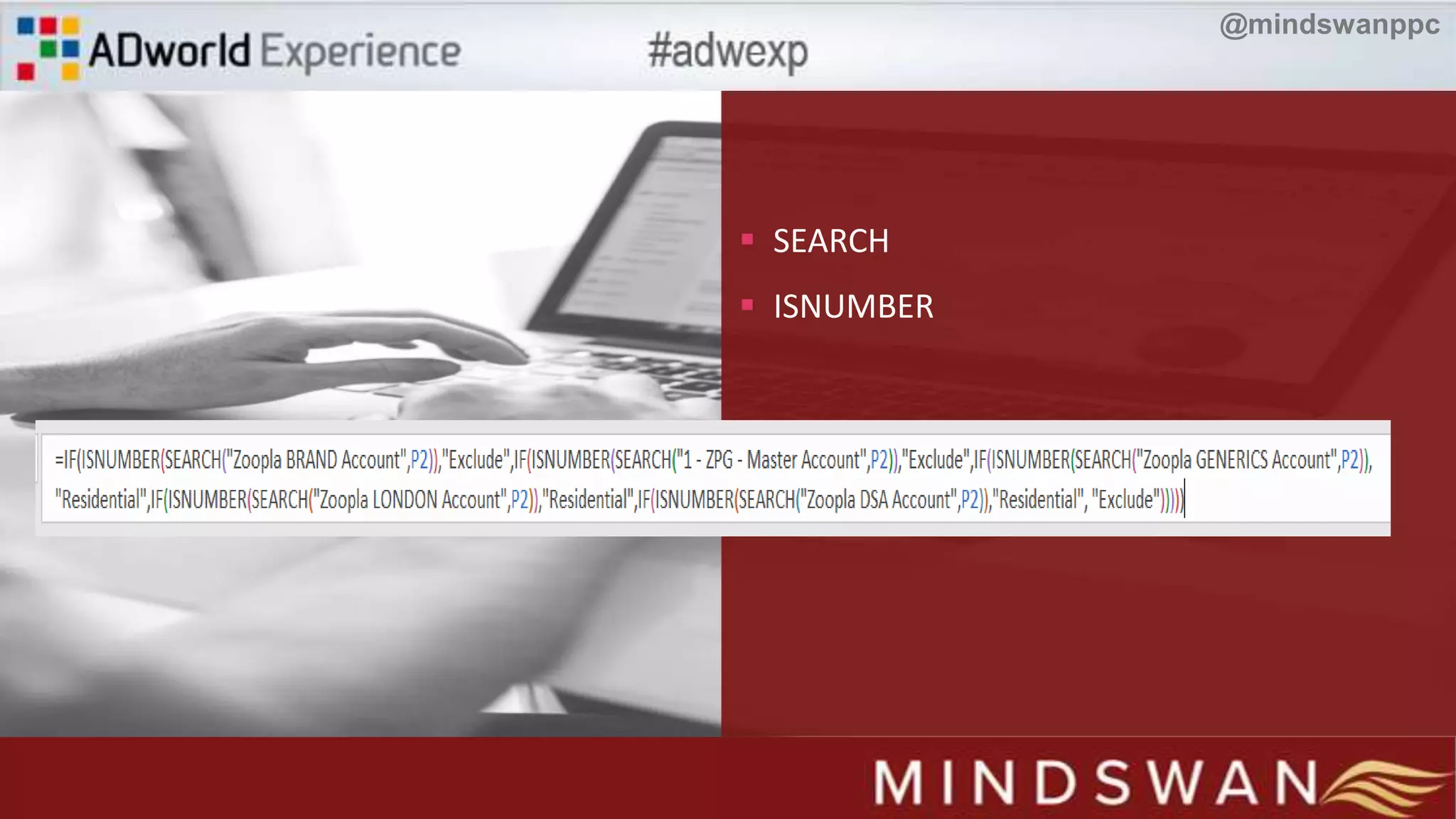  SEARCH
 ISNUMBER
@mindswanppc
 