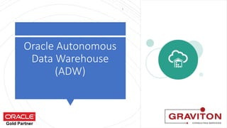 Oracle Autonomous
Data Warehouse
(ADW)
1
 