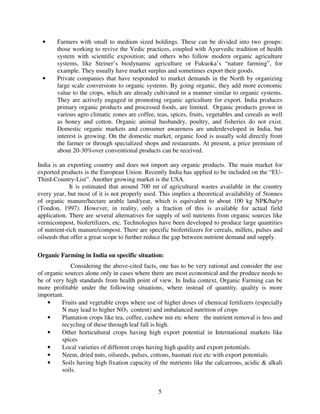 Organic Farming of Vegetables In India | PDF