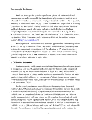 Benefits of Organic Agriculture as a Climate Change Adaptation and ...
