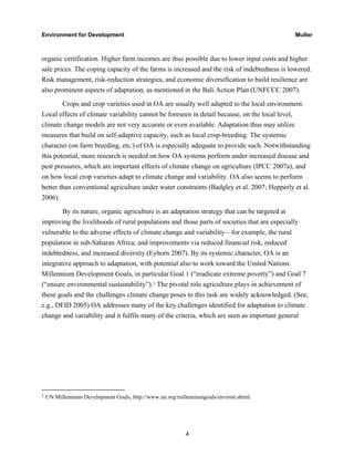 Benefits of Organic Agriculture as a Climate Change Adaptation and ...