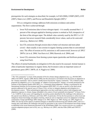 Benefits of Organic Agriculture as a Climate Change Adaptation and ...