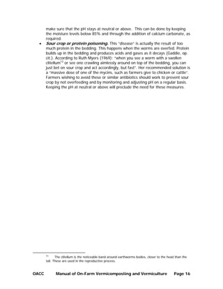 Vermiculture Pdf Manual of On-Farm Vermicomposting and Vermiculture | PDF